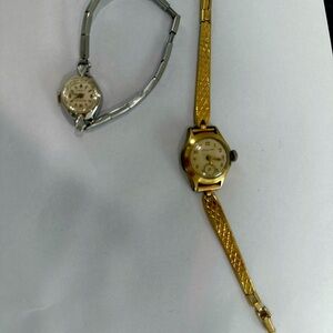 Bulova- westclox  watches Combo of Two used watches GOLD AND SILVER color .
